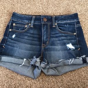 American Eagle high rise jean shorts